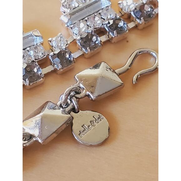 $199 Stella & Dot White Crystals Multi Strand Necklace – Silver Tone 5-in-1 - Picture 5 of 6